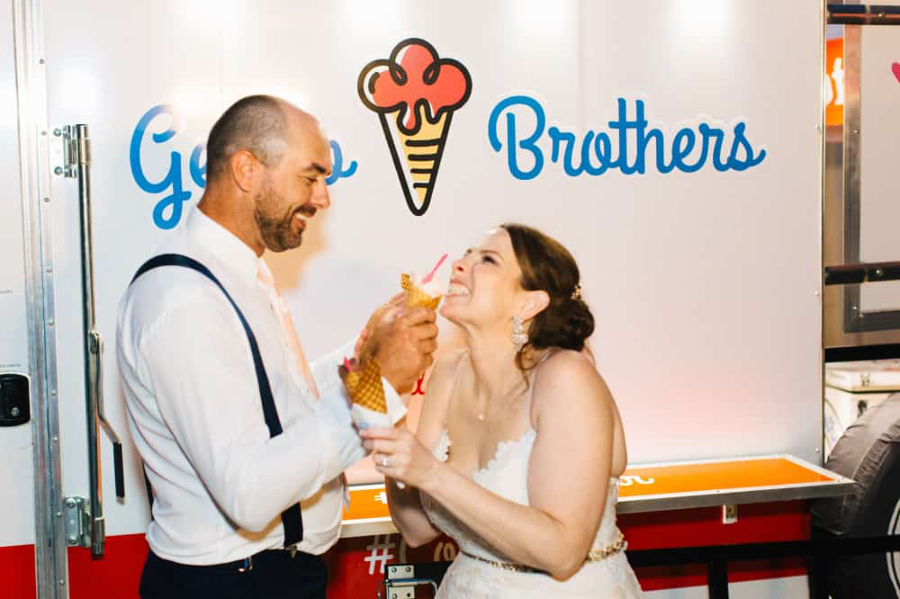 Gelato Brothers serving a Castleton Farms wedding