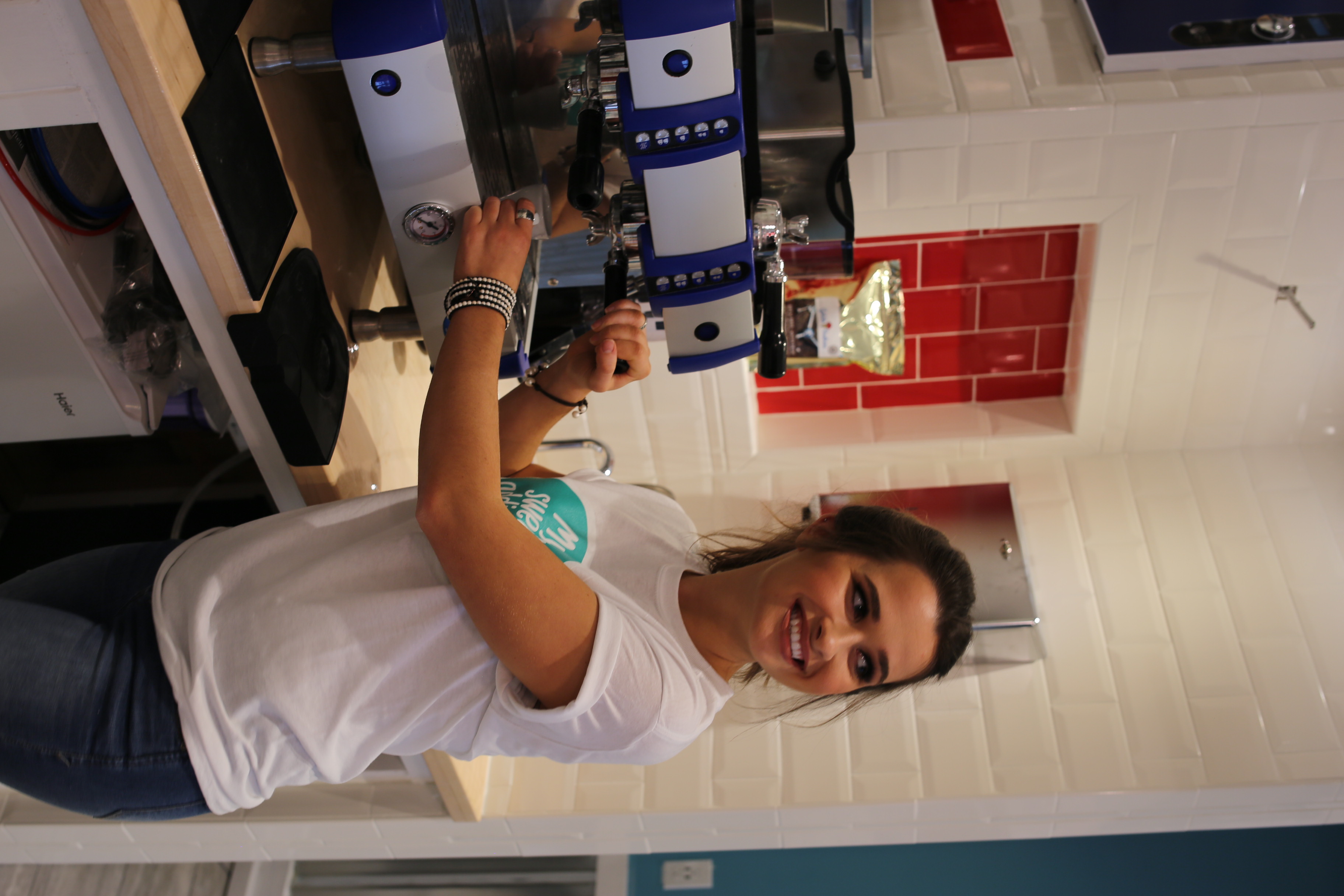 Espresso pulling on the Nuova Simonelli