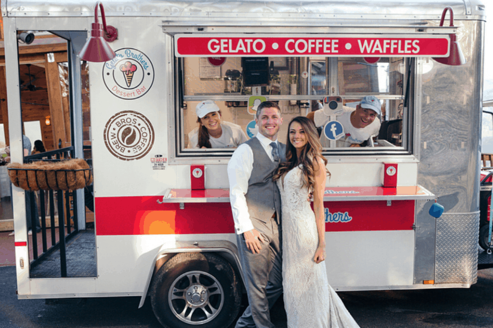 Couple at the Gelato Brothers trailer